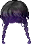 Black Daze Hair, purple