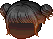 Black Plop Hair, orange