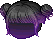 Black Plop Hair, purple