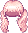 Silky Twin Tails Hair, red