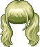Silky Twin Tails Hair, green