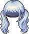 Silky Twin Tails Hair, blue