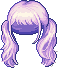 Silky Twin Tails Hair, purple
