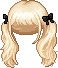 Silky Twin Ribbons Hair, blonde