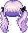 Silky Twin Ribbons Hair, purple