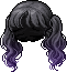 Black Bubbly Hair, purple