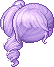 Lovely Side Curl Hair, purple