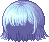 Short-Cut Broomstick Hair, blue