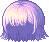Short-Cut Broomstick Hair, purple